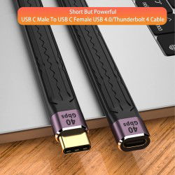 Dr. Phone-DrPhone CHX15 USB C Vrouwelijk naar USB C Mannelijk Verleng Kabel - Thunderbolt 4/ USB4 100W - 40Gbps Data – FPC TPE Flexibel€ 19,95€ 16,49DrPhoneKabels8720118081235