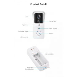 Dr. Phone-DrPhone LM7 - Camera Deurbel Met Binnen Bel - Camera Deurbel Met Tuya App Besturing - 5G Smartphone Verbinding€ 99,95€ 82,60IP Camera