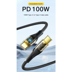 Dr. Phone-DrPhone WDC3 USB C naar USB C – Nylon PD Super Snel Laden - Oplaadkabel – 100W - 480 Mbps – Snel Laden + Data Sync - LED - 0.3M€ 11,95€ 9,88Kabel & Lader8720118629840
