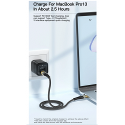 Dr. Phone-DrPhone WDC3 USB C naar USB C – Nylon PD Super Snel Laden - Oplaadkabel – 100W - 480 Mbps – Snel Laden + Data Sync - LED - 0.3M€ 11,95€ 9,88Kabel & Lader8720118629840