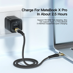 Dr. Phone-DrPhone WDC3 USB C naar USB C – Nylon PD Super Snel Laden - Oplaadkabel – 100W - 480 Mbps – Snel Laden + Data Sync - LED - 0.3M€ 11,95€ 9,88Kabel & Lader8720118629840