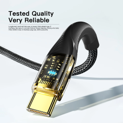 Dr. Phone-DrPhone WDC3 USB C naar USB C – Nylon PD Super Snel Laden - Oplaadkabel – 100W - 480 Mbps – Snel Laden + Data Sync - LED - 0.3M€ 11,95€ 9,88Kabel & Lader8720118629840